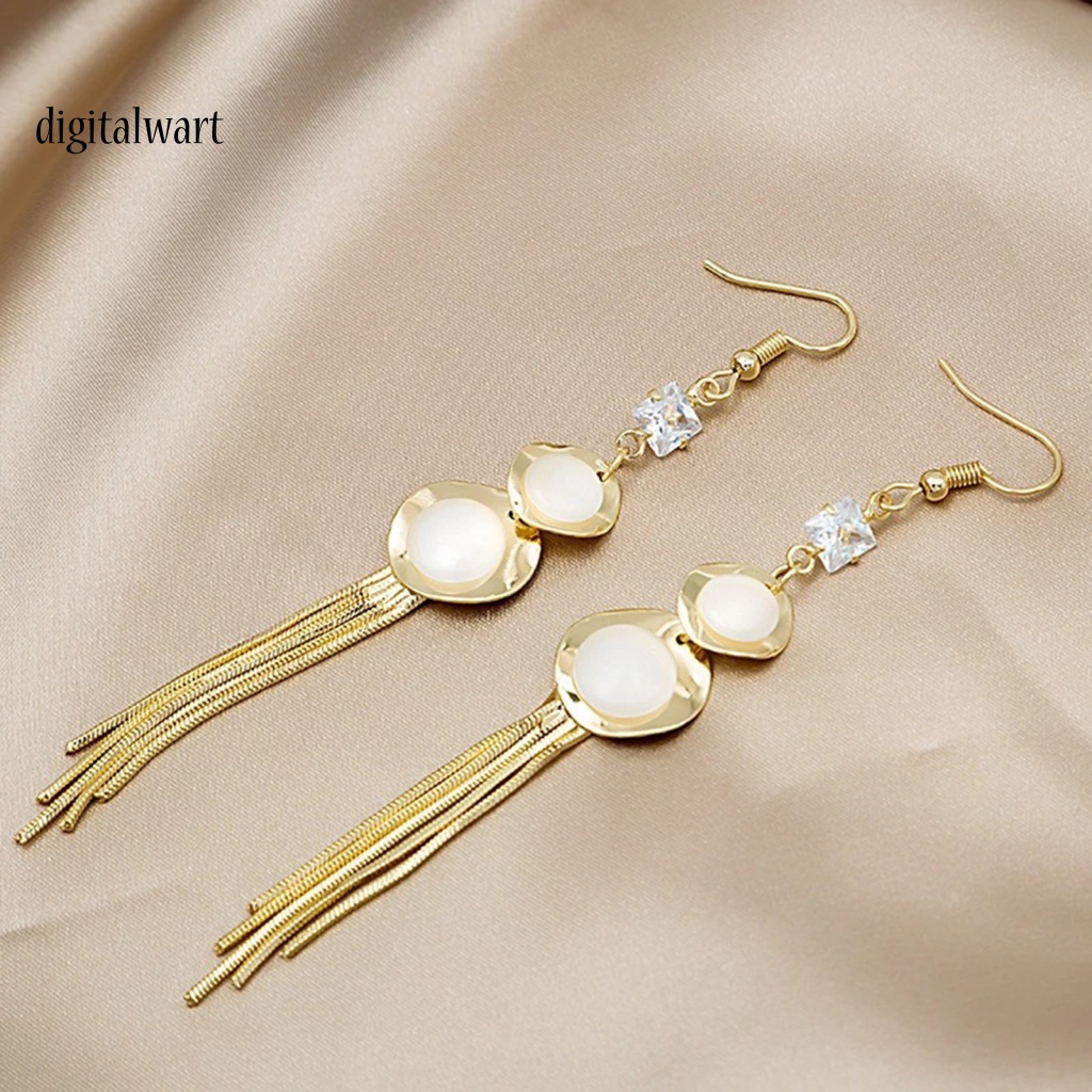 Kỹ Thuật Số| 1 Đôi Bông Tai Hình Hồ Lô Đính Đá Opal