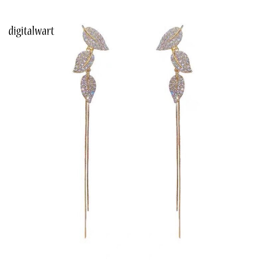 Kỹ Thuật Số| 1 Đôi Bông Tai Dáng Dài Hình Chiếc Lá Bằng Hợp Kim Thời Trang Dự Tiệc