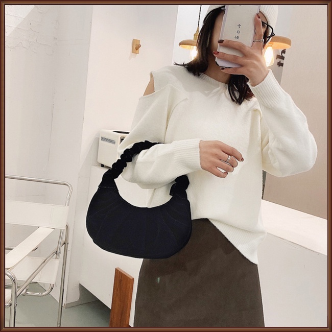 Túi Xách Da Xếp Ly Hình Đám Mây Thời Trang Cho Nữ