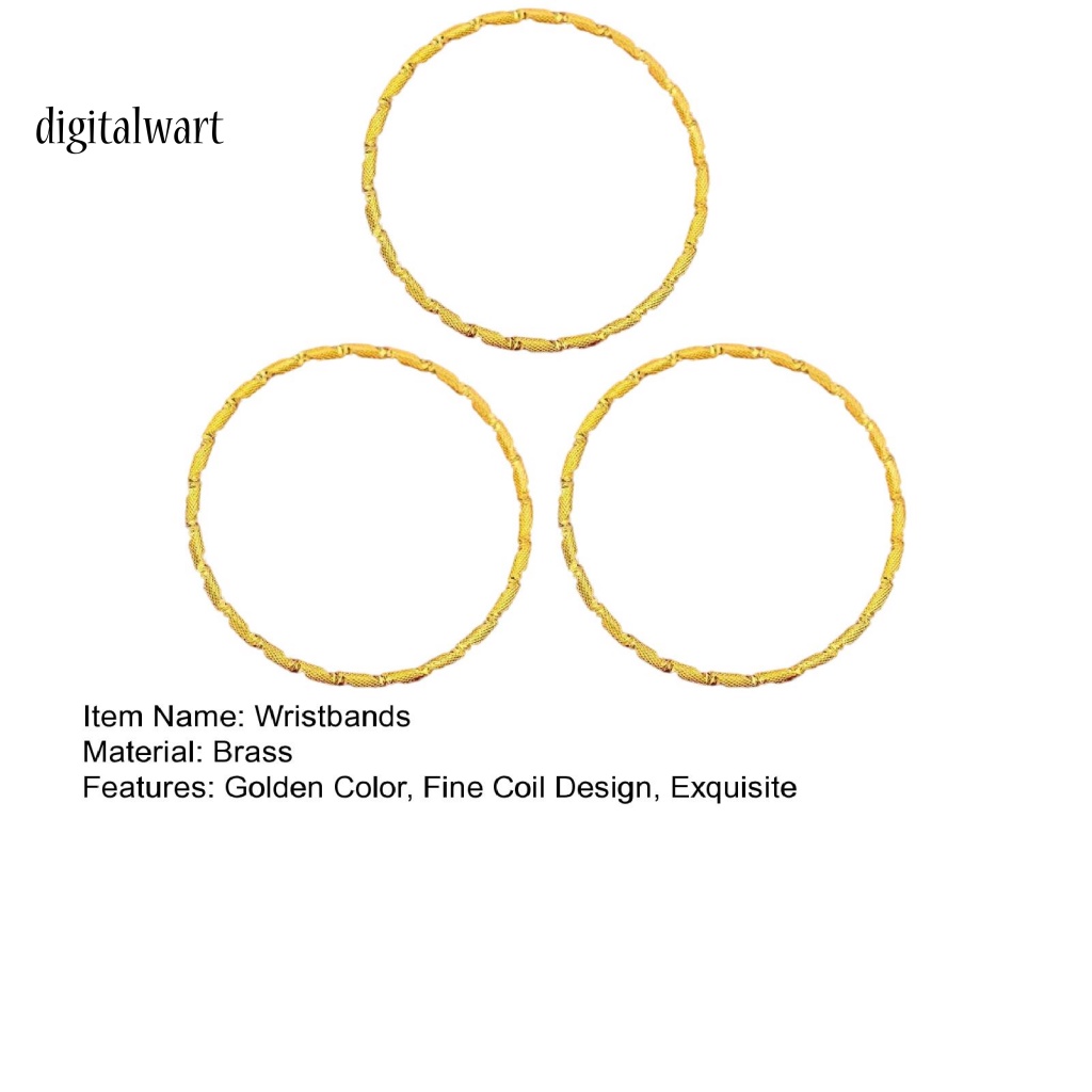 Kỹ Thuật Số| Bộ 3 Vòng Tay Màu Vàng Bắt Mắt Tinh Tế Quyến Rũ Thời Trang Cho Nữ