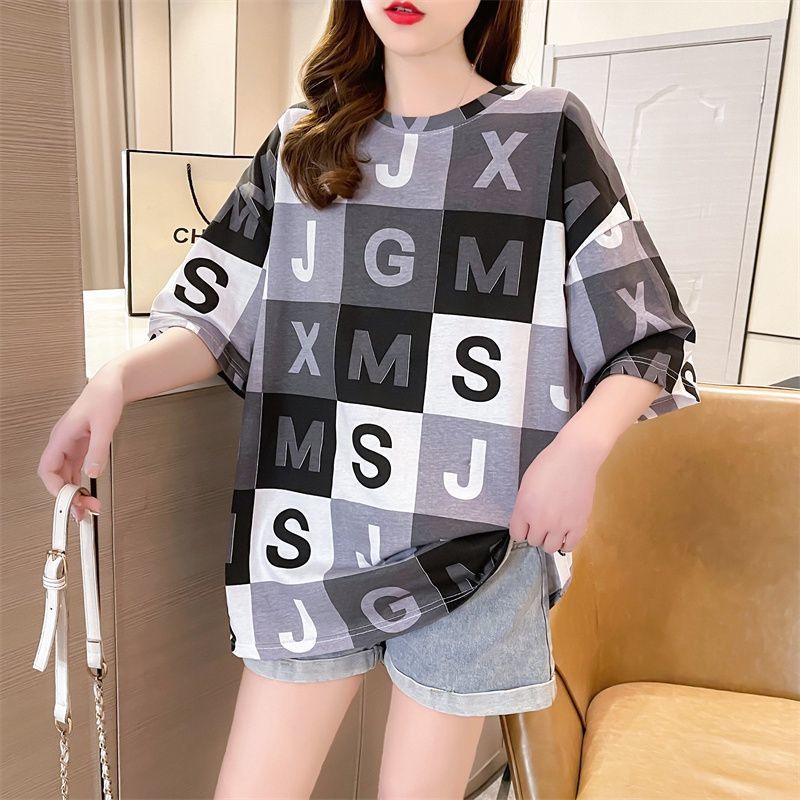 Áo Thun Nữ Ngắn Tay Dáng Rộng Nhuộm Màu
