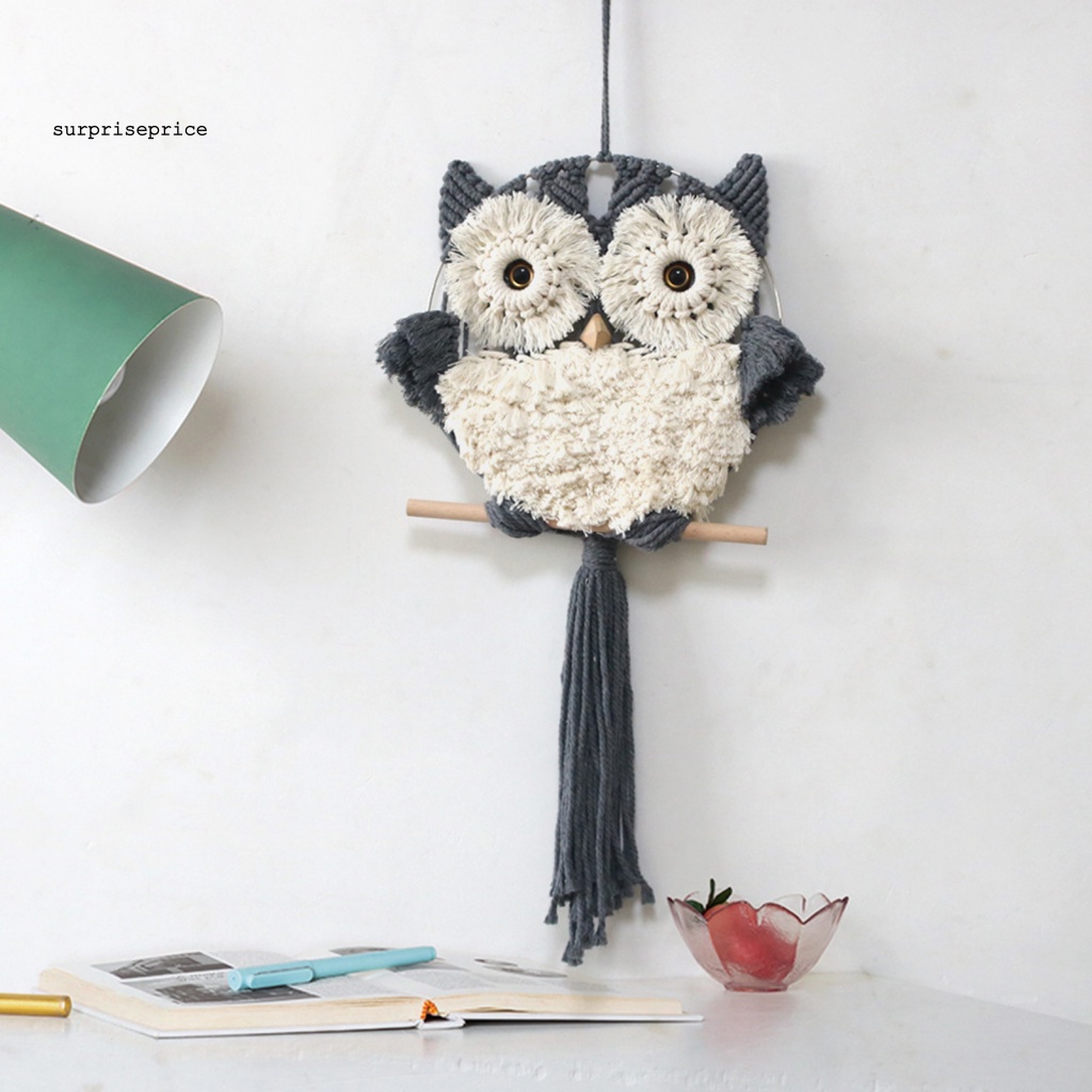 Phụ Kiện Treo Tường Trang Trí Hình Chim Cú Bằng Cotton Dễ Thương