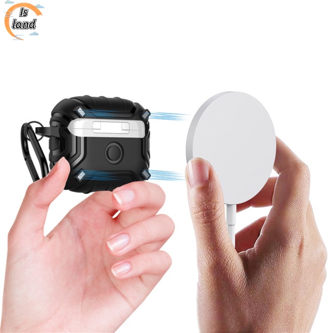 Vỏ Bảo Vệ Hộp Sạc Tai Nghe Airpods3 Có Móc Khóa Nam Châm