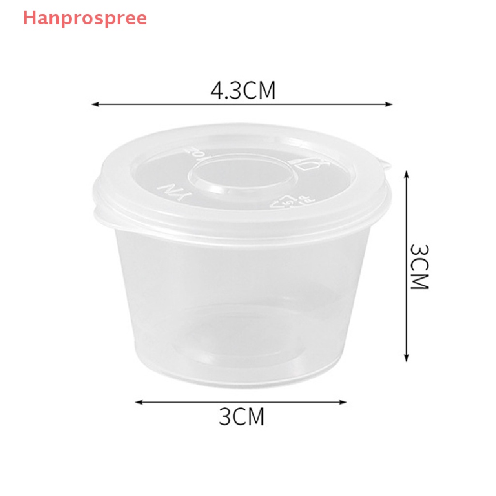 Bộ 50 Cốc Nhựa Đựng Nước Sốt 25ML Có Nắp Đậy Tiện Dụng