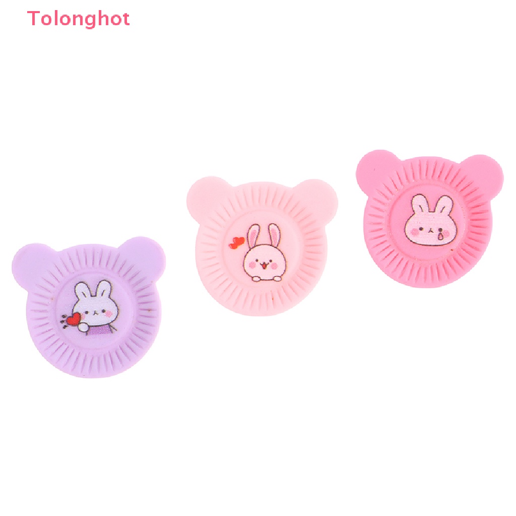 Set 10 Đĩa Ăn Tối Hình Thỏ Cho Nhà Búp Bê DIY