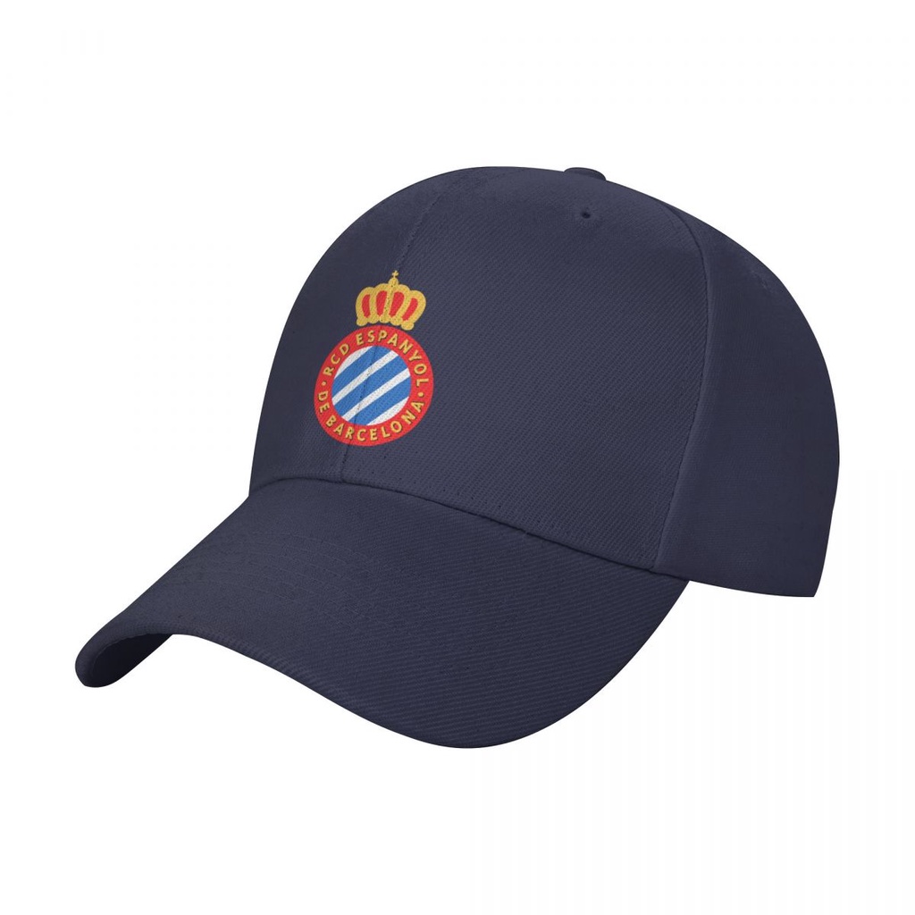 R RCD Espanyol logo Màu Trơn Cong Vành Mũ Mũ Bóng Chày Cong Vành Mũ Nam Nữ Cùng Phong Cách Thể Thao 