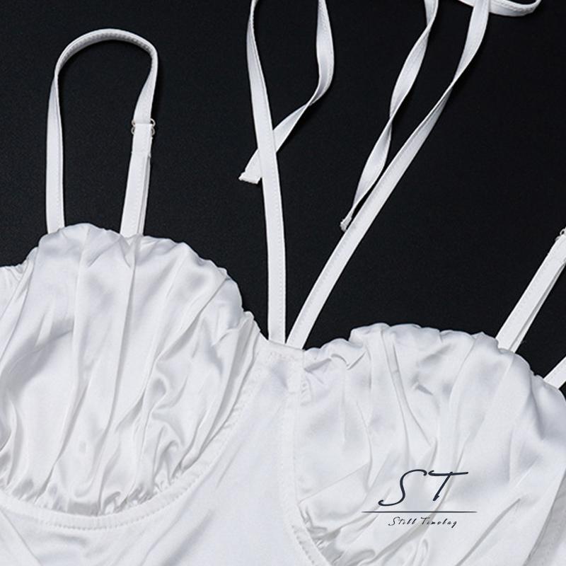 Áo Hai Dây Màu Trơn Đính Đá Kim Loại CY03 Cho Nữ