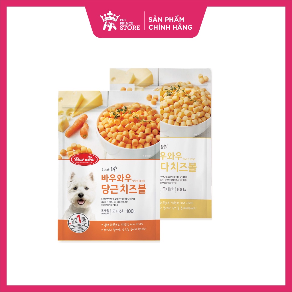Phô mai viên Bowwow | Hỗ trợ tiêu hoá | Bổ sung canxi | Ngăn ngừa béo phì