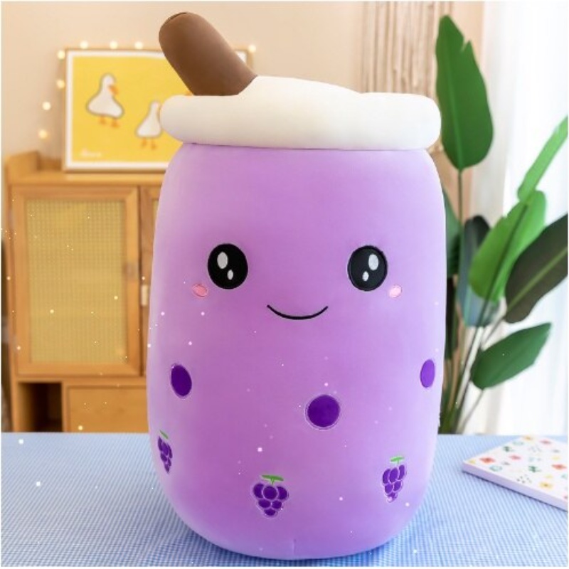 Gối Ôm Nhồi Bông Hình Ly Trà Sữa Dễ Thương Cho Bé