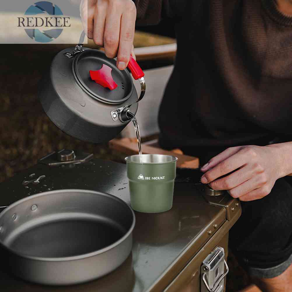 Cốc Uống Bia / Rượu Bằng Thép Không Gỉ Gọn Nhẹ 300ml Tiện Dụng Mang Theo Du Lịch Dã