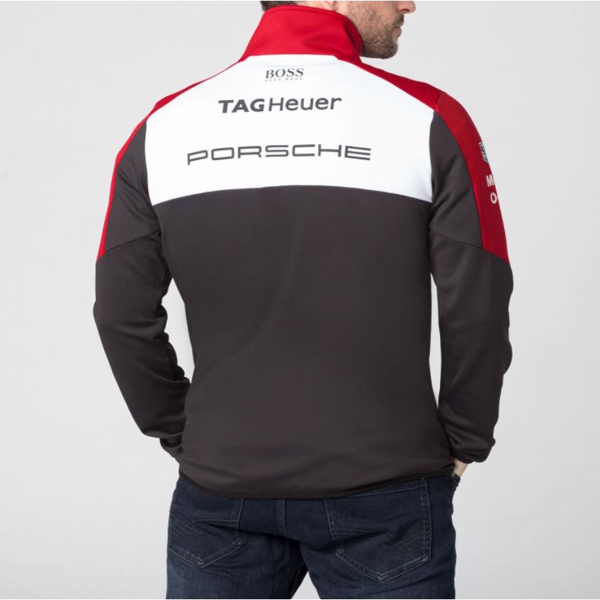 Set Áo Khoác Tay Dài + Áo Khoác Mềm Thể Thao Mùa Xuân 2023 Newest Formula E Team Racing Suit + Taghuer PORSCHE Motorsport