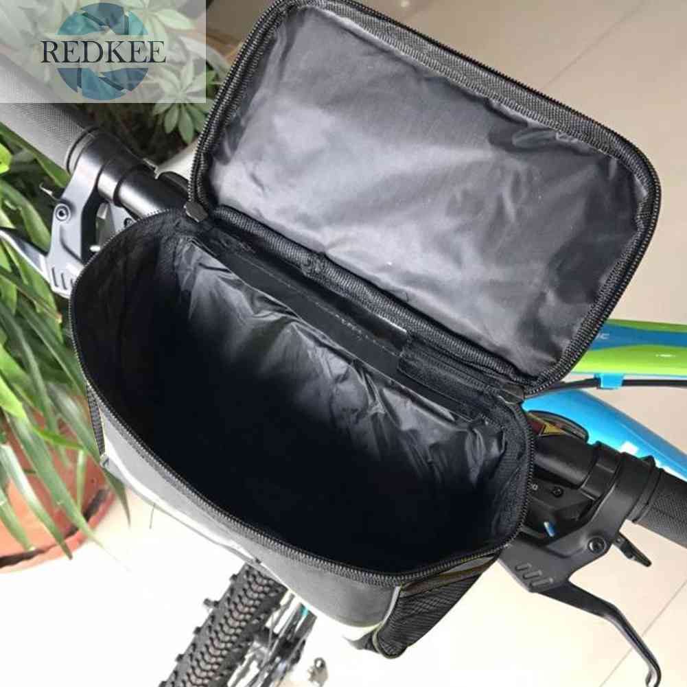 Túi Đựng Đồ Gắn Tay Lái Xe Đạp Với Dải Phản Quang Tiện Dụng