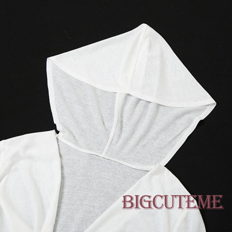 [] - Áo Sơ Mi Có Mũ Trùm Đầu Màu Trơn Ôm Dáng Vừa Vặn Tay Dài Đường Phố Câu Lạc Bộ Đường Phố Cho Nữ