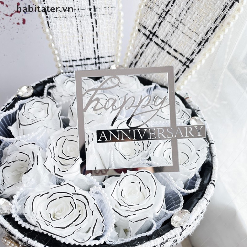 Que Cắm Trang Trí Bánh Kem Chữ Happy Birthday Bằng Acrylic Chất Lượng Cao