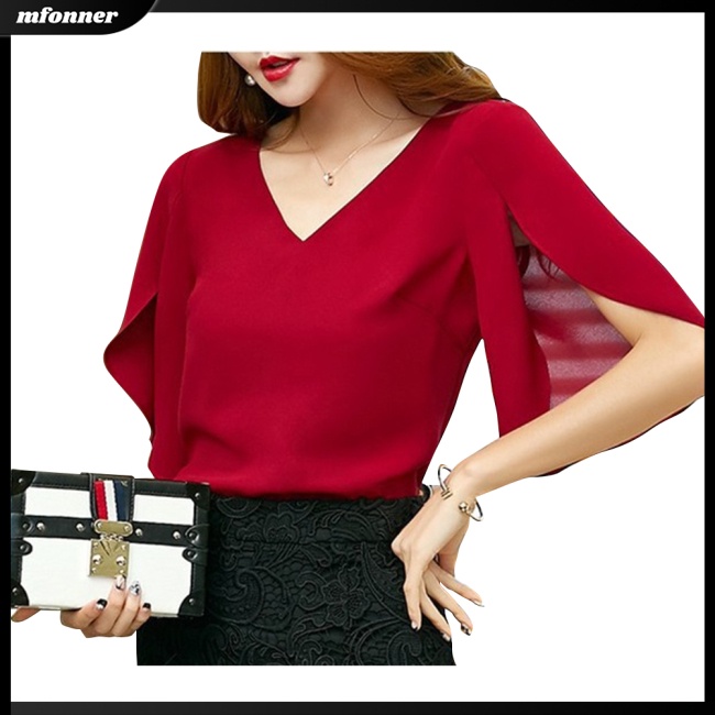 Áo Cổ Chữ V Dáng Rộng Quyến Rũ Thời Trang Dành Cho Nữ