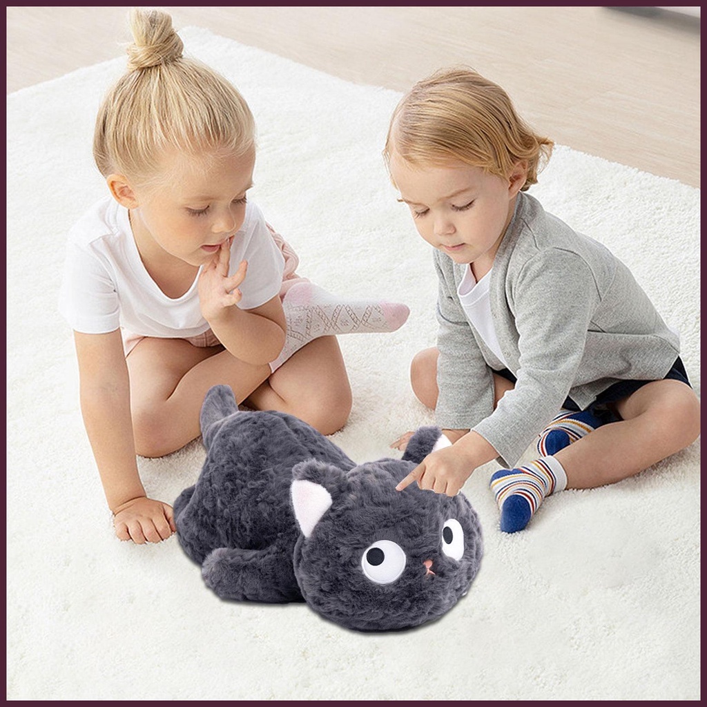 Mèo Đen Nhồi Bông Mắt To Mềm Mại Đáng Yêu