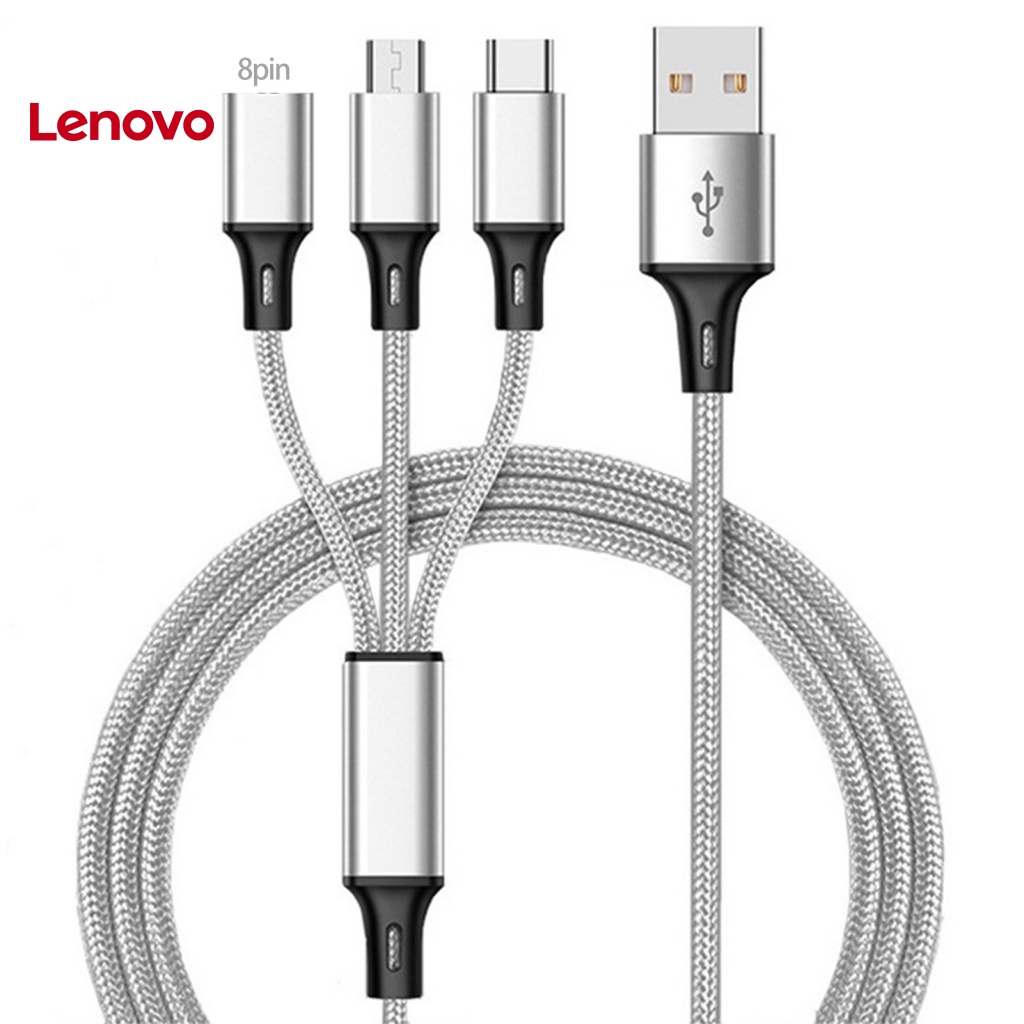 Dây Cáp Sạc Nhanh Type-C Micro USB 8Pin 3 Trong 1 Chống Rối Dành Cho Điện Thoại Android