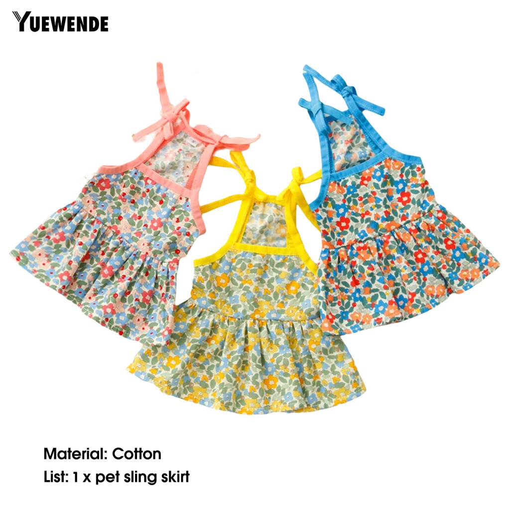 Đầm In Hoa Siêu Nhẹ Thoáng Khí Thời Trang Mùa Hè Xinh Xắn Cho Thú Cưng