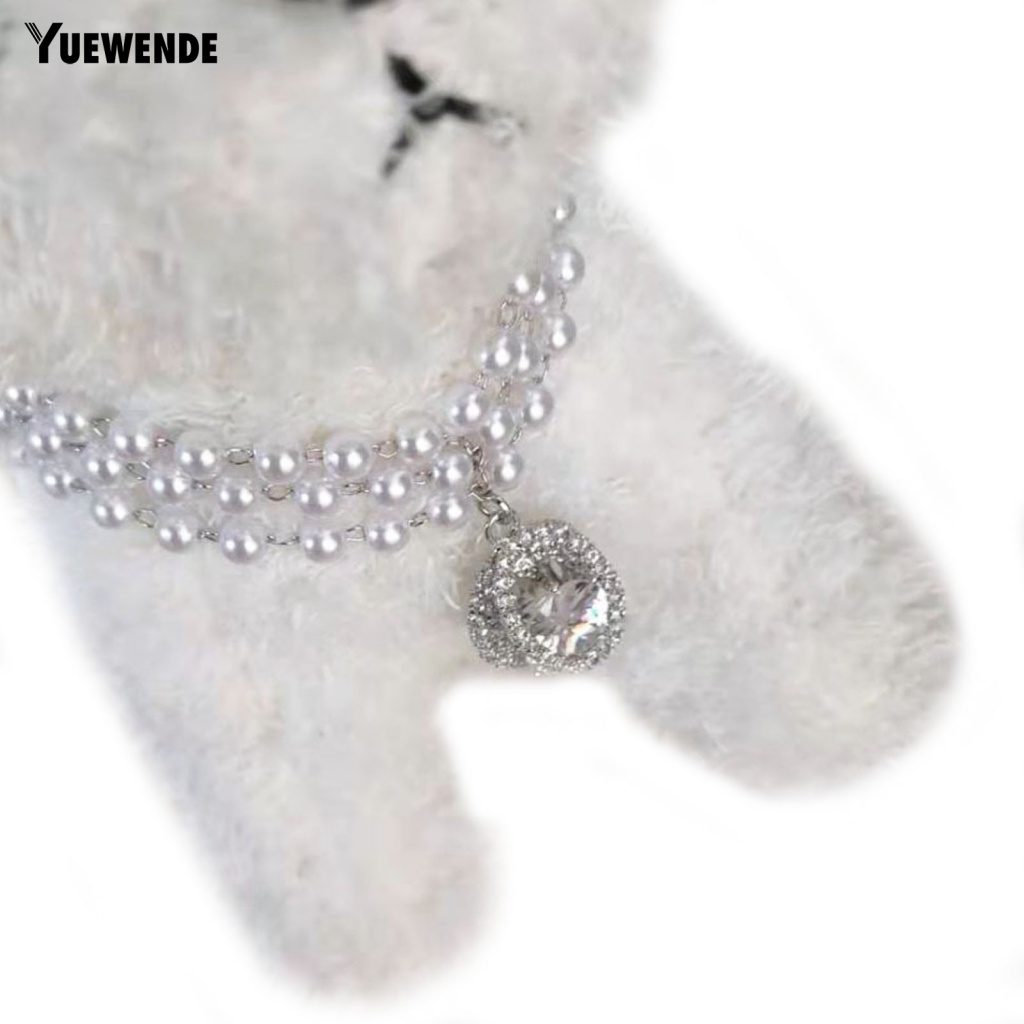 Ye.b Vòng Cổ Màu Bạc Lấp Lánh Dễ Phối Đồ Mặc Hàng Ngày Cho Chó Mèo