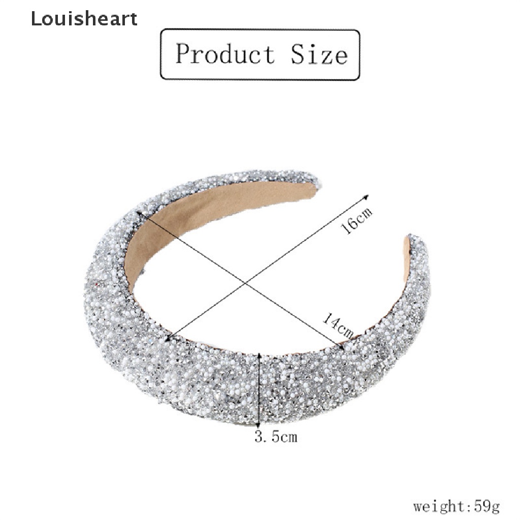 Băng Đô Louisheart Xốp Đính Đá Ngọc Trai Thời Trang Dành Cho Nữ