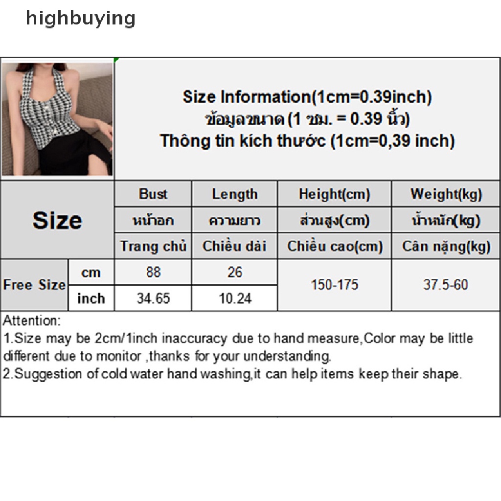 Áo Hai Dây Họa Tiết Houndstooth Vintage Quyến Rũ Cho Nữ