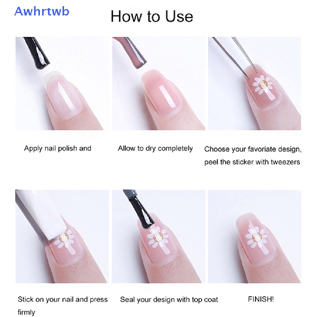 1 Tờ Nhãn Dán Trang Trí Móng Tay Họa Tiết Hoa Phong Cách Bohemia Mới