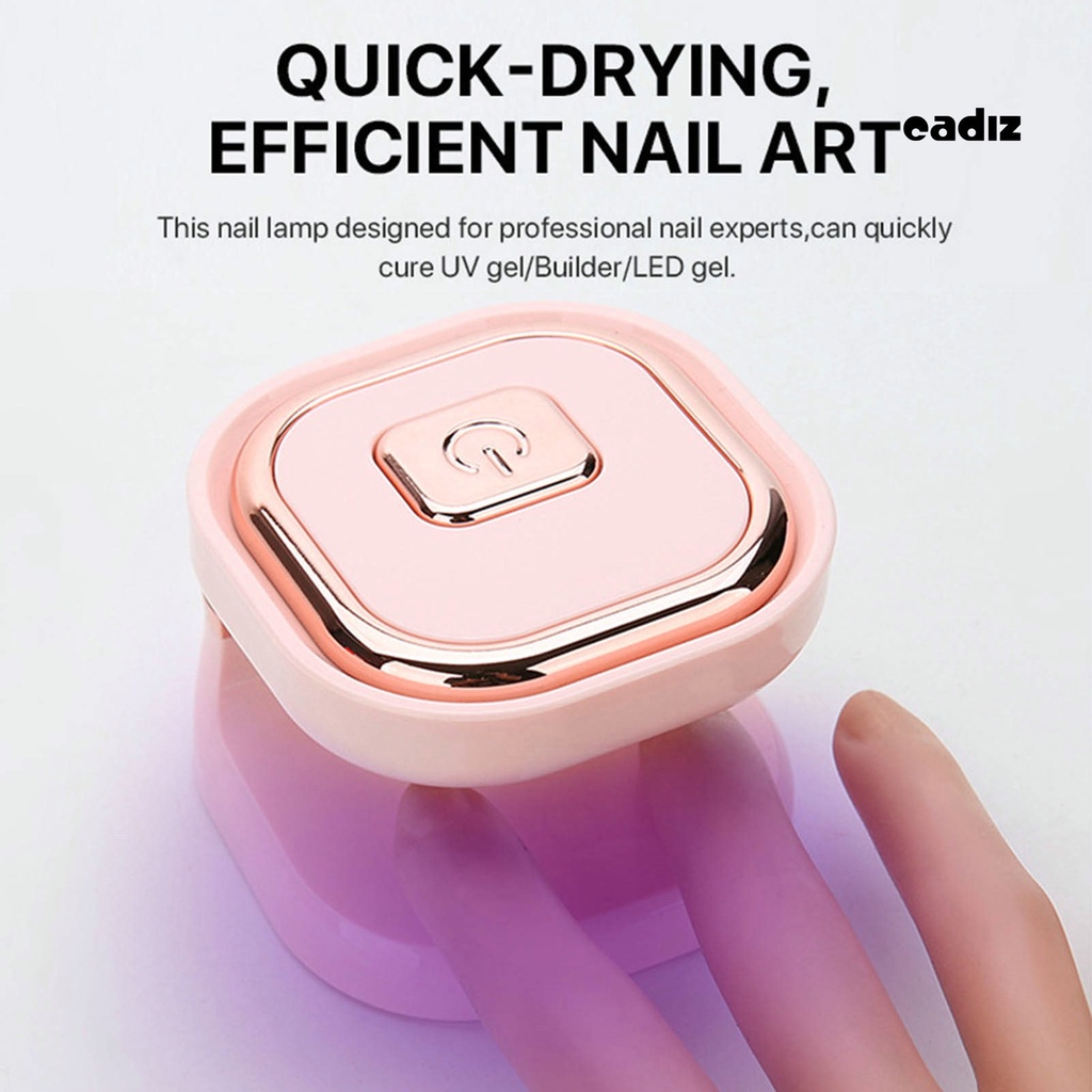 Máy Sấy Khô Móng Tay 6W 6 Bóng Đèn LED Công Suất Cao Nhanh Khô Không Chói Một Nút Sạc USB Tiện Dụng