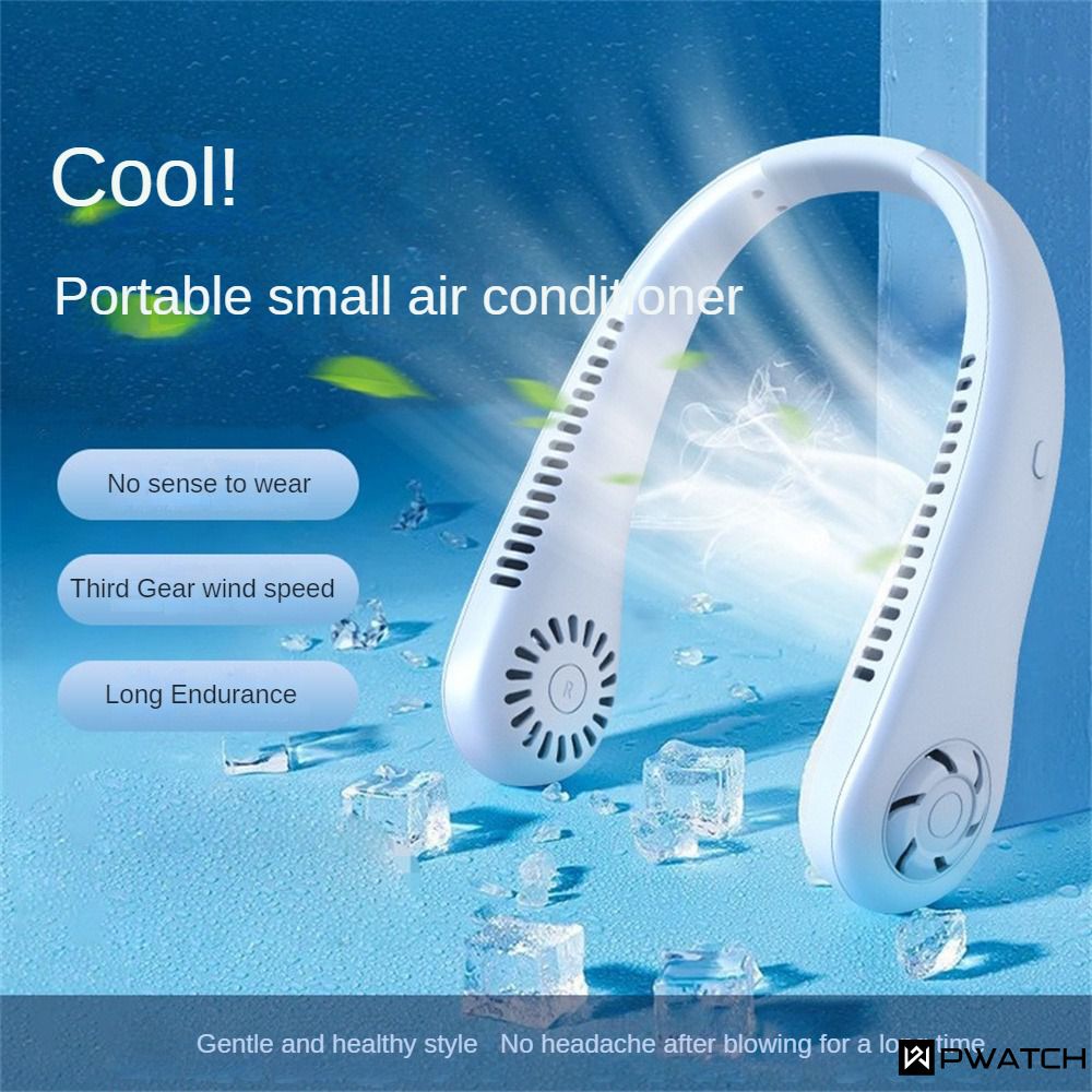 Quạt Treo Cổ Di Động Quạt Điện Không Dây Mini Điều Chỉnh Được Thiết Bị Thứ 3 Quạt Không Tiếng Ồn Không Cánh Sạc Lại Được Usb Máy Làm Mát Điều Hòa [Pwatch】