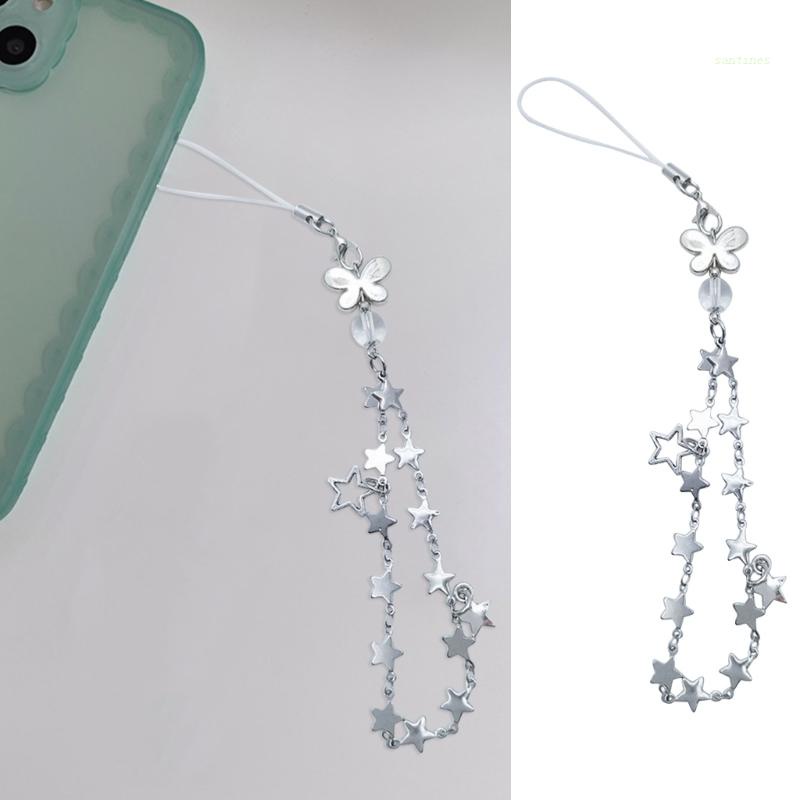 Dây Đeo Điện Thoại Xâu Hạt Hình Ngôi Sao Năm Cánh Handmade DIY Y2K