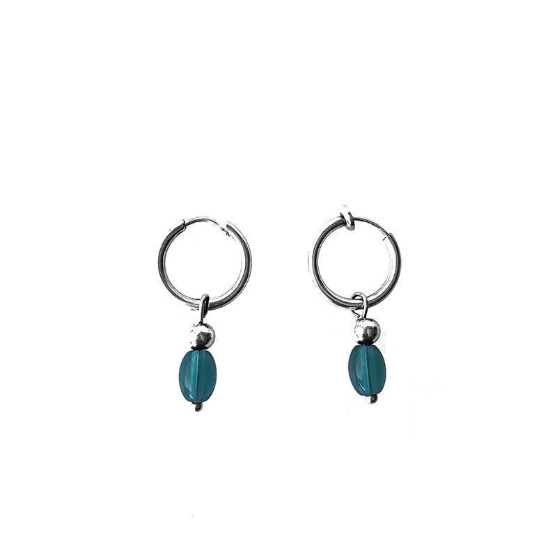 Khuyên Tai Titan Đính Ngọc Trai Phong Cách Hip hop Đường Phố Cá Tính Cho Nam