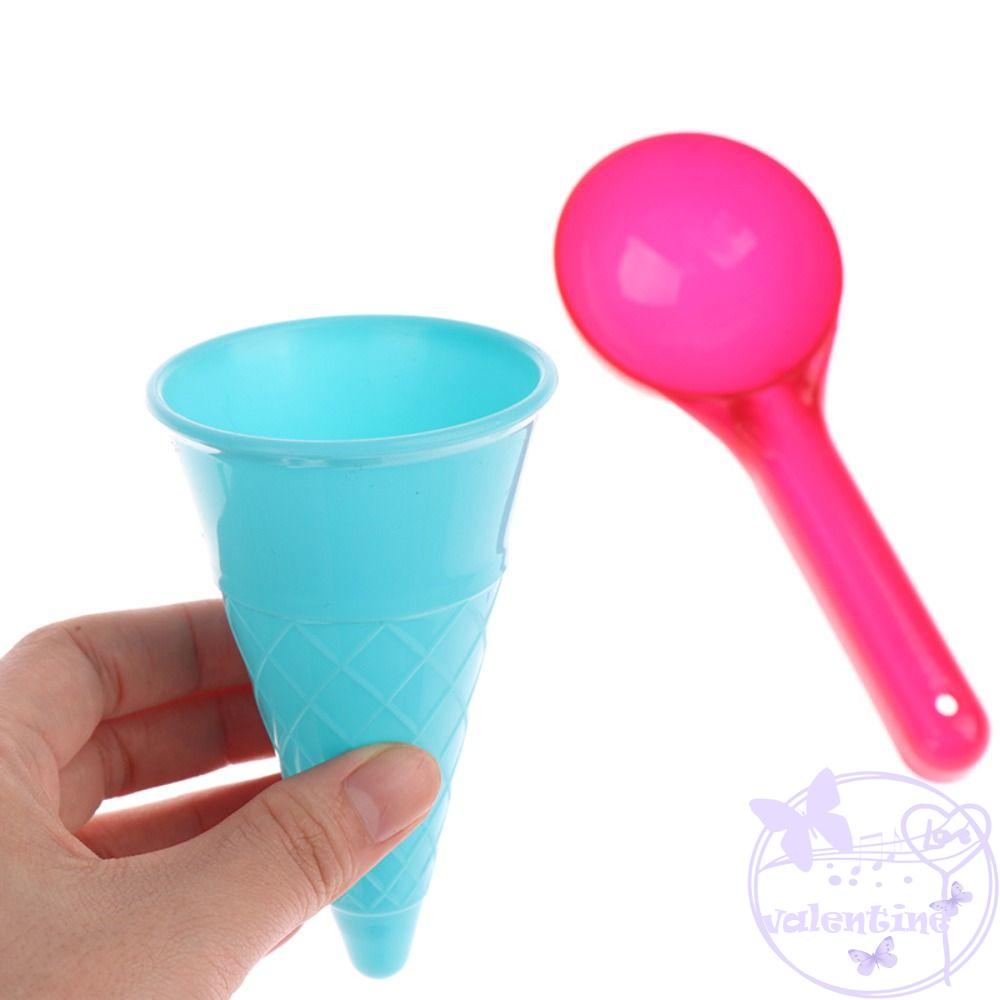 Bộ Đồ Chơi Muỗng Múc Kem Hình Nón Vui Nhộn Cho Bé