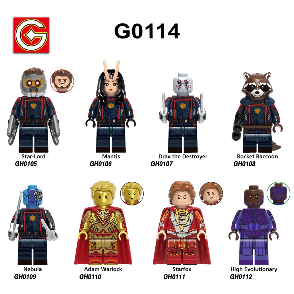 Minifigures Các Mẫu Nhân Vật Trong Vệ Binh Dải Ngân Hà 3 Mới Nhất G0114 - Đồ Chơi Lắp Ráp Mini  Adam Warlock Starfox