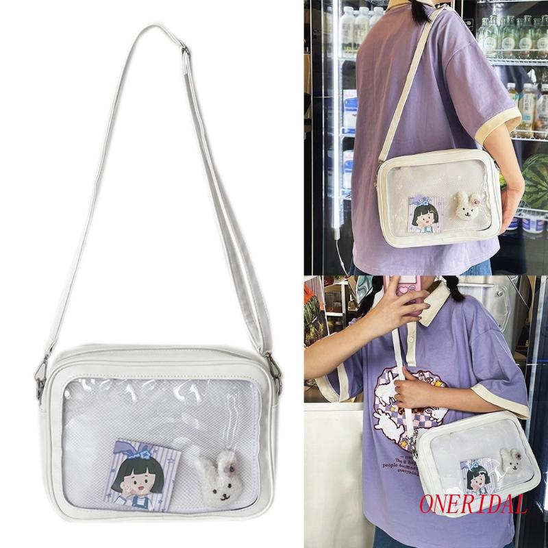Túi Đeo Chéo Trong Suốt Phong Cách Harajuku Nhật Bản