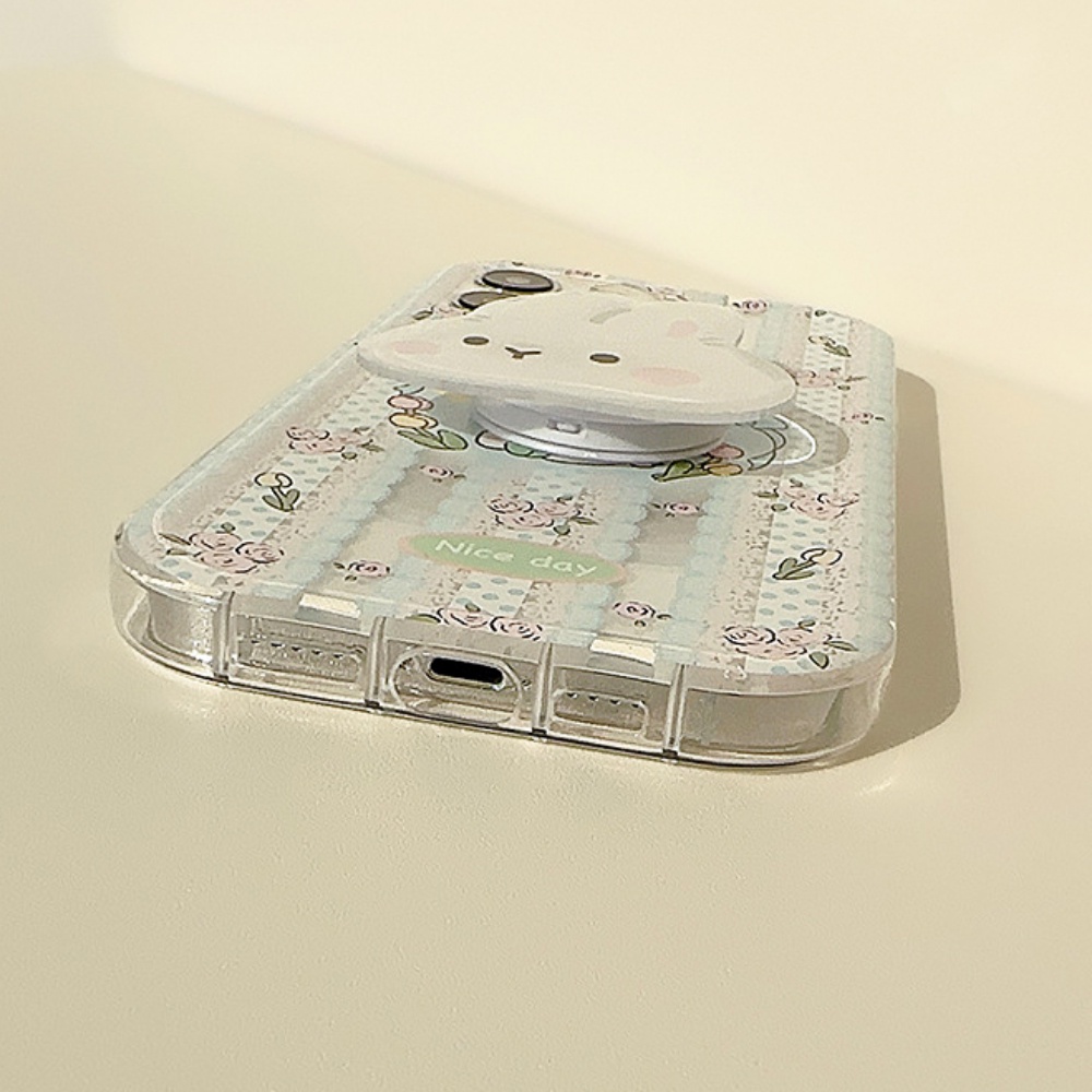 Ốp Điện Thoại TPU Dẻo Họa Tiết Hoa / Thỏ Thời Trang Chống Bụi Bẩn / Sốc Cho IPhone 11 12 13 14 Pro Max