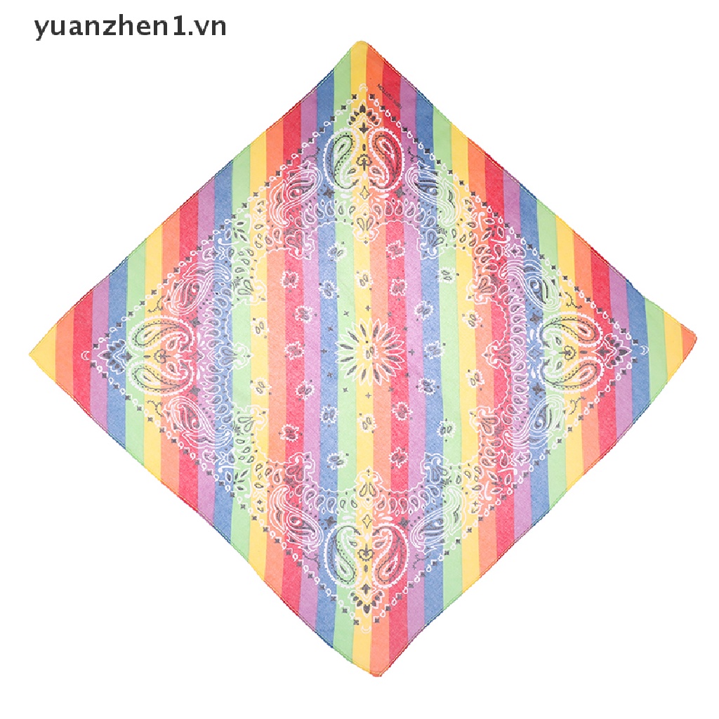 Khăn Choàng Cổ Bandana Vuông 55cm 6 Màu Chất Liệu Cotton Có Túi Tiện Dụng