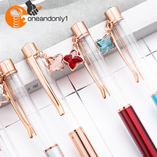 Bút Bi Dạng Lỏng Hình Cỏ Bốn Lá Nổi Diy Dành Cho Học Sinh