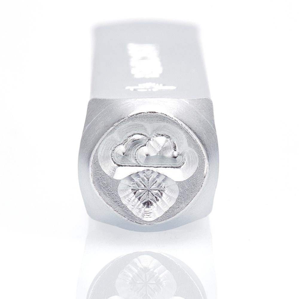 1 Bộ Tem Đóng Dấu Kim Loại Sắt Họa Tiết Gỗ / Da / Nhựa / Kim Loại Hình Tròn 65.5x10mm: 6mm