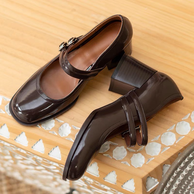 Size Station - Giày da hai quai ngang Mary Jane 6.5cm 650020