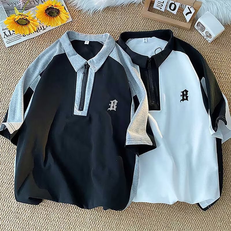 Áo Nỉ Nam Dài Tay Cổ Bẻ Thời Trang Hàn