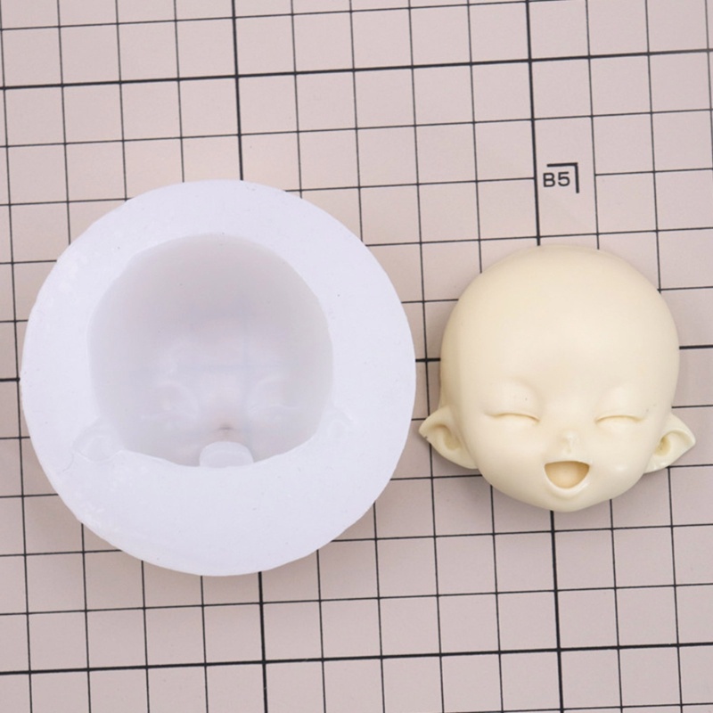 Khuôn Mặt Búp Bê Silicone 3D Hình Em Bé Đáng Yêu