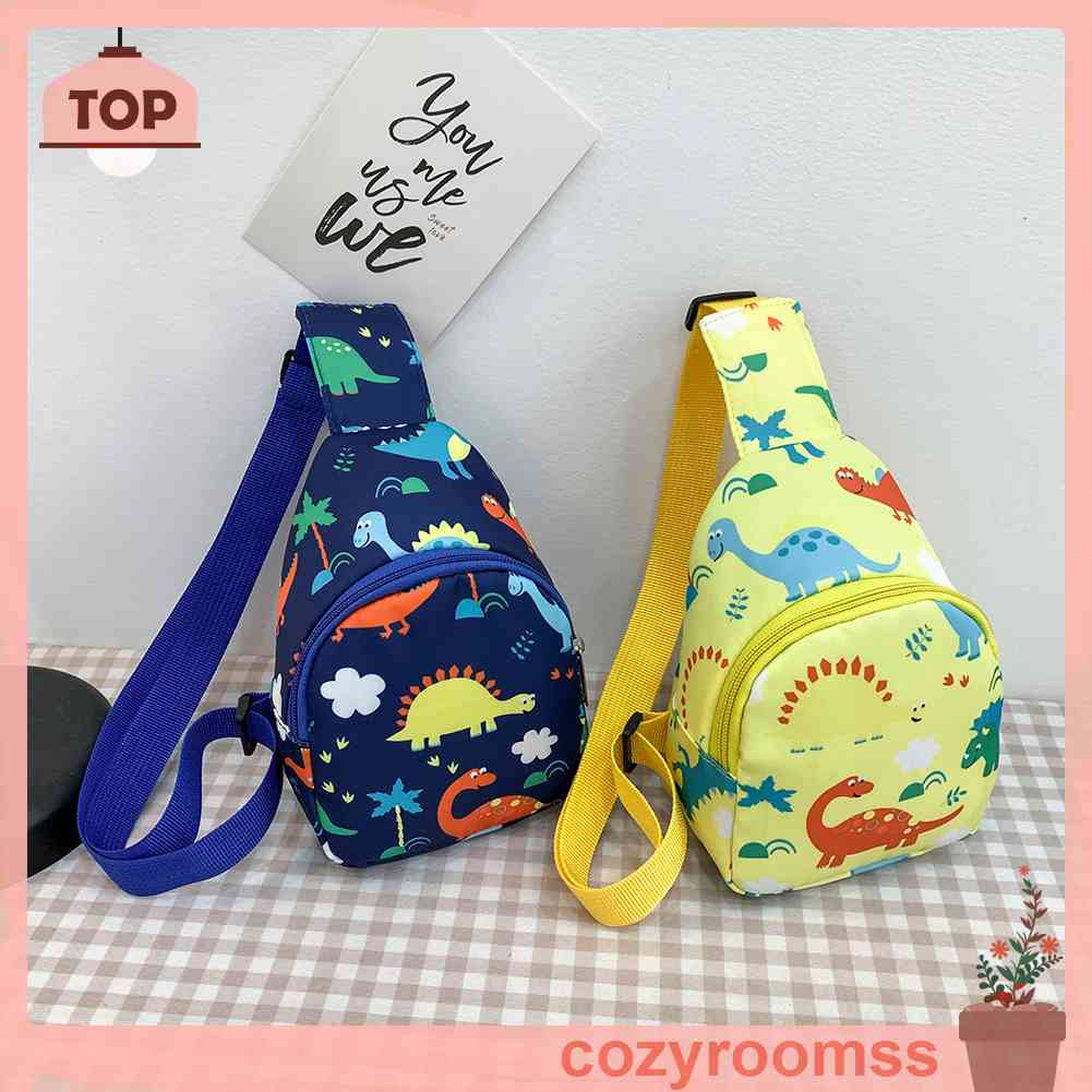 Túi Đeo Chéo Ngực Mini Bằng Nylon In Họa Tiết Hoạt Hình Dễ Thương Cho Bé