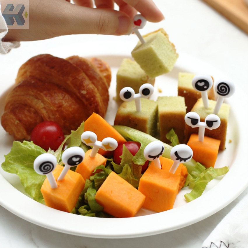 Set 10 Xiên Trái Cây Hình Đôi Mắt Dễ Thương