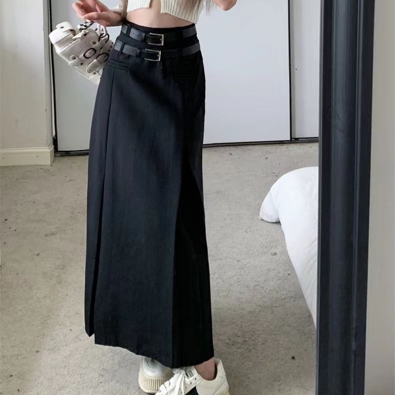 COZOK Chân Váy Dài Lưng Cao Thiết Kế Đơn Giản Thời Trang Thanh Lịch Cho Nữ