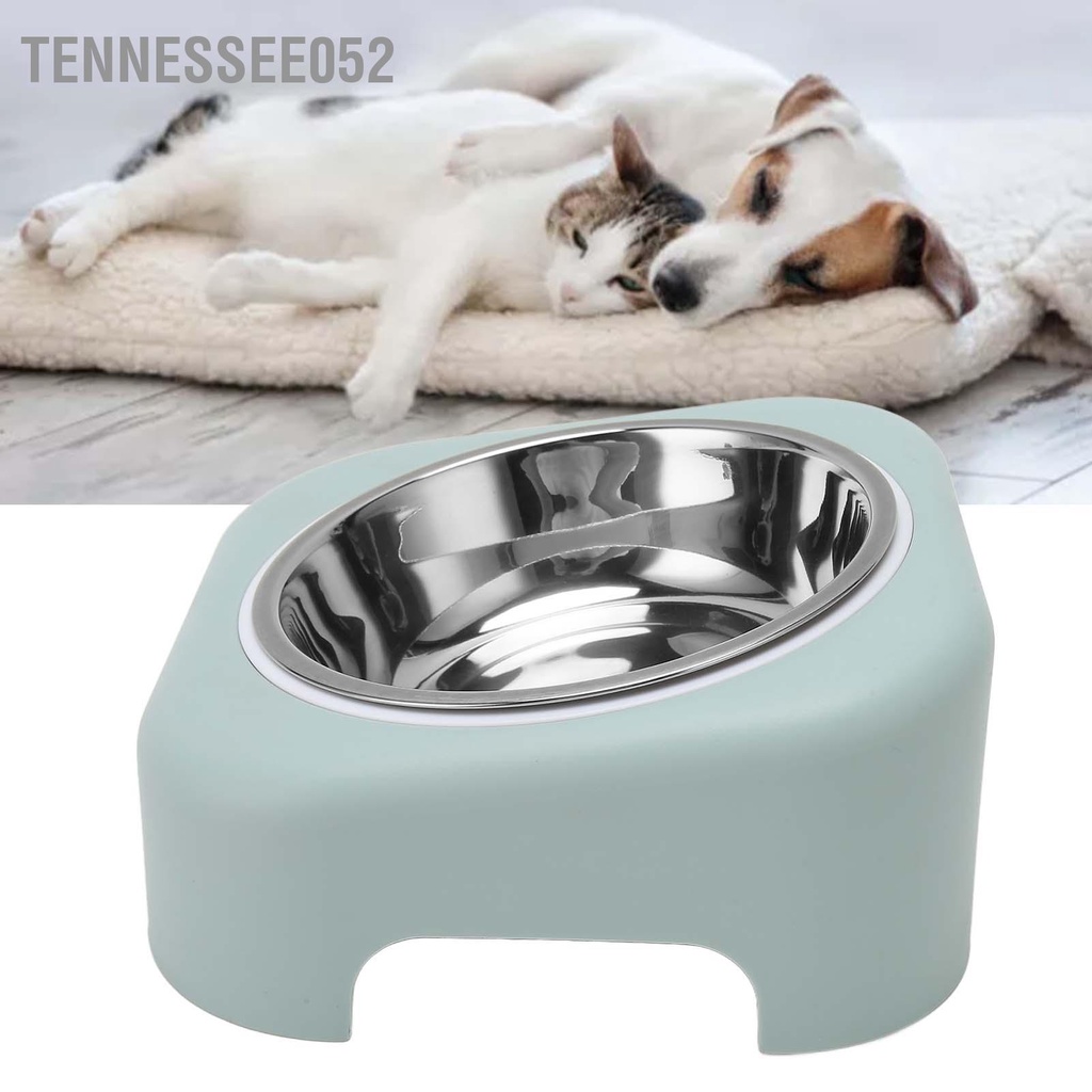 Tennessee052 Bát nghiêng cho chó có thể tháo rời tiện dụng Góc 8 độ inox mèo thú cưng ăn