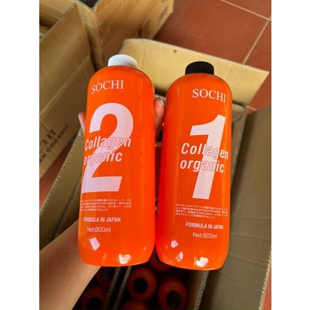 Uốn Lạnh 3D Đa Năng  SOCHI COLLAGEN ORGANIC 800ML Sóng Căng Không Cần Dùng Nhiệt Minh Anh Hair Store