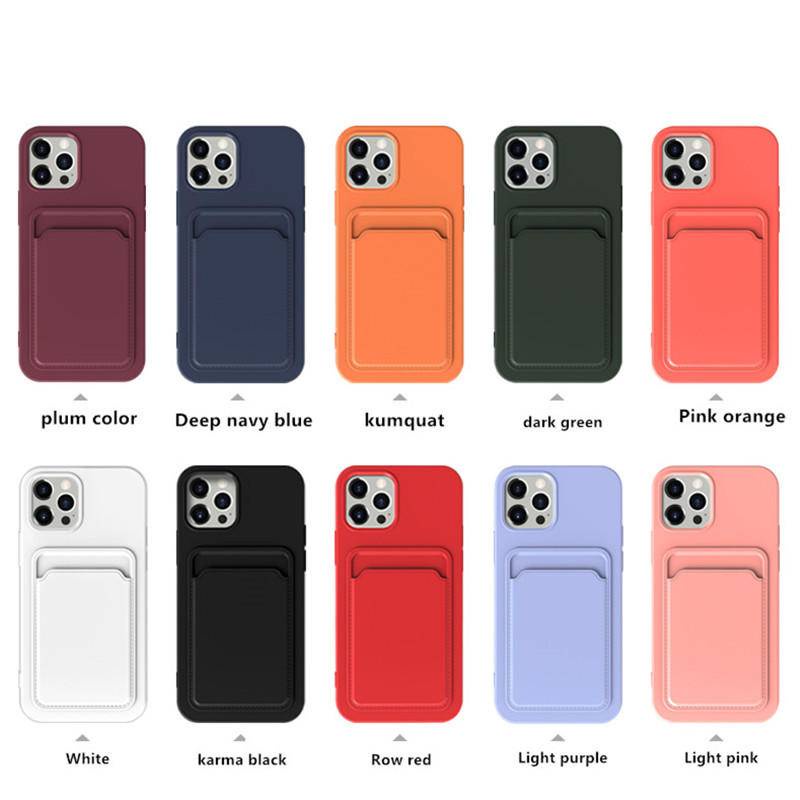 Ốp Điện Thoại Mềm Chống Sốc Kèm Ngăn Đựng Thẻ Cho iPhone X XS MAX XR 7 8 Plus SE 2022 2020 iPhoneXR