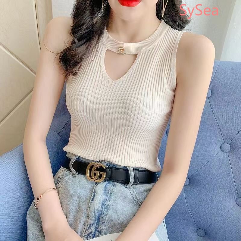 Áo Dệt Kim Hai Dây Thời Trang Mùa Hè Cho Nữ