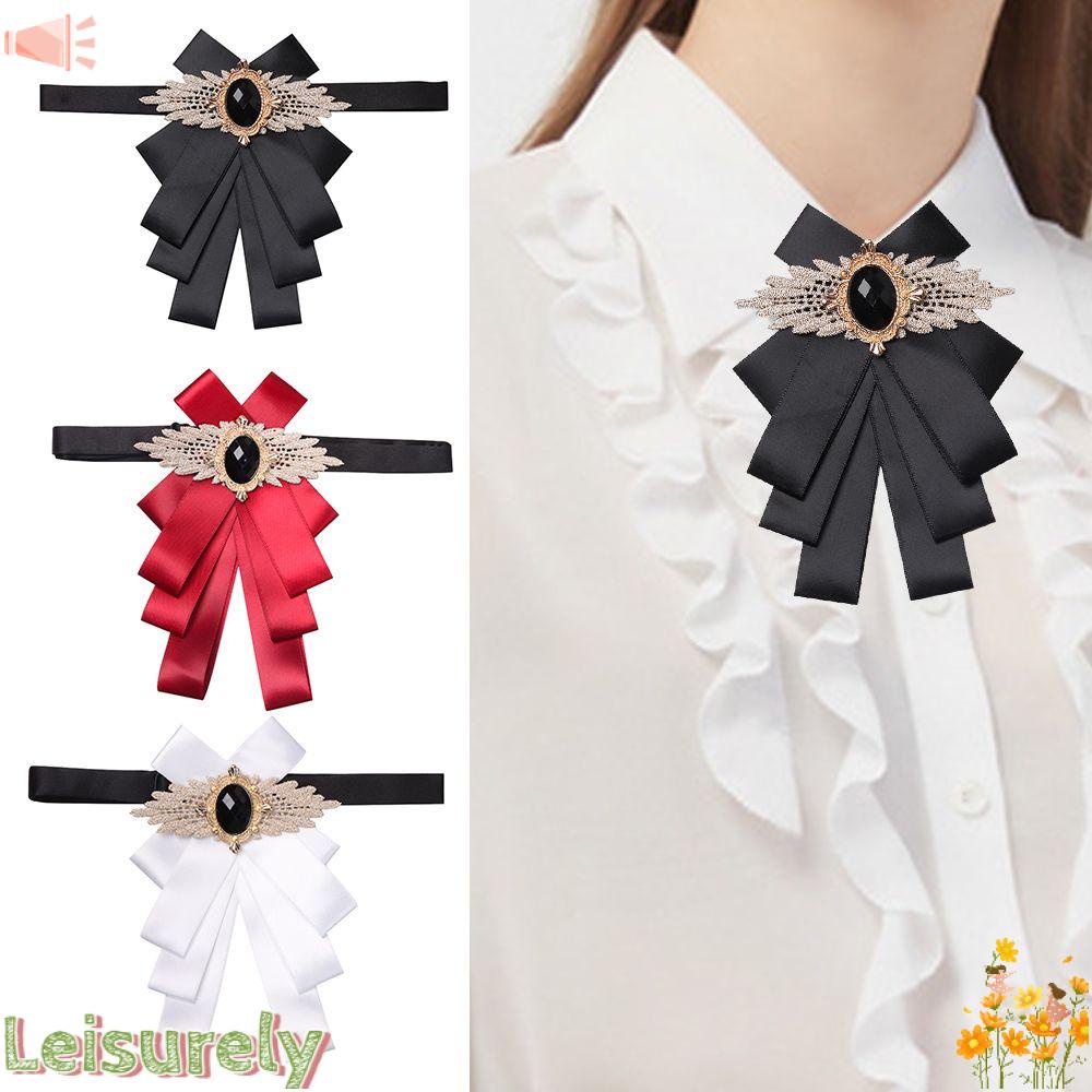 Nơ Cài Cổ Áo Cỡ Lớn Bằng Vải Dệt Kim Thời Trang