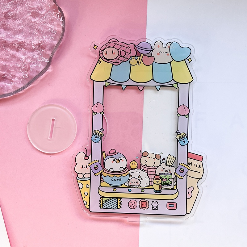 Khung Đứng Để Ảnh Bằng Acrylic Họa Tiết Hoạt Hình Dễ Thương Trang Trí Bàn Làm Việc
