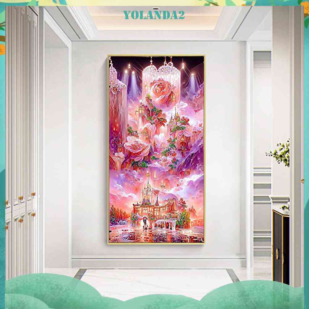 Tranh Đính Đá Kim Cương Toàn Bộ 5D DIY Hình Vẽ Hoa Hồng